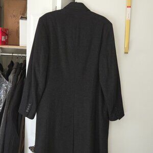 Cashmere Wool Men's Coat - 40S - 3-Button Charcoal Gray - Hart Schaffner Marx